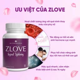 Thumbnail Viên uống Zlove tăng cường nội tiết tố nữ, se khít vùng kín, giảm bốc hỏa, mất ngủ ( hộp 50 viên ) 3