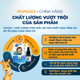 Thumbnail Vitamin HIUP D3K2 - Lọ 15ml (Tương Đương 400 Giọt) Bổ Sung Vitamin, DHA Và Tăng Cường Khả Năng Hấp Thụ Canxi Cho Trẻ 4