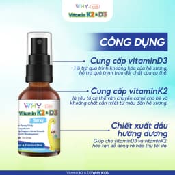 Thumbnail Vitamin Whykids D3K2 Dạng Xịt Giúp Bé Hấp Thụ Canxi Hỗ Trợ Phát Triển Chiều Cao - Chai 15ml 2