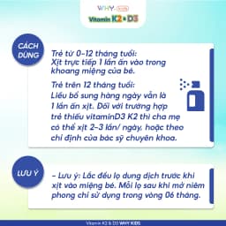 Thumbnail Vitamin Whykids D3K2 Dạng Xịt Giúp Bé Hấp Thụ Canxi Hỗ Trợ Phát Triển Chiều Cao - Chai 15ml 3