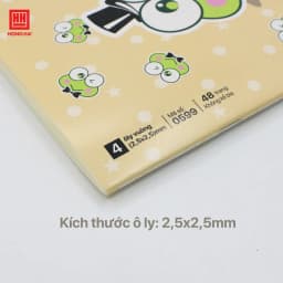 Thumbnail Vở 4 ô ly 48 trang Hồng Hà Ếch cốm định lượng 100gsm - 0599 3