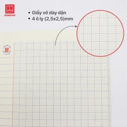Thumbnail Vở 4 ô ly 80 trang School Ếch Cốm Hồng Hà định lượng 100gsm - 0600 4