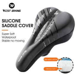 Thumbnail Vỏ bọc yên xe đạp WEST BIKING bằng da PU và xốp silicone mềm mại dày chống trượt 1