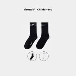 Thumbnail Vớ Cổ Cao 2 Sọc Logo SH Thoáng Khí, Siêu Nhẹ Shondo Nhiều Màu 1