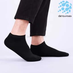 Thumbnail Vớ Cotton Cổ Ngắn Màu Trơn Thoáng Khí Detaunisex - VON1 3