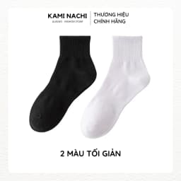 Thumbnail Vớ dài trên mắt cá chân vải mỏng mềm, thông hơi thoáng khí màu trắng đen - Chính hãng KAMI NACHI 2