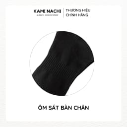 Thumbnail Vớ dài trên mắt cá chân vải mỏng mềm, thông hơi thoáng khí màu trắng đen - Chính hãng KAMI NACHI 4
