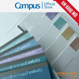 Thumbnail Vở Gáy Keo Basic Notebook Phong Cách Đơn Giản Dòng Kẻ Tự Chọn 80/120/200 Trang Khổ A4/B5 Chính Hãng Campus 1