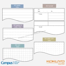 Thumbnail Vở Gáy Keo Basic Notebook Phong Cách Đơn Giản Dòng Kẻ Tự Chọn 80/120/200 Trang Khổ A4/B5 Chính Hãng Campus 3