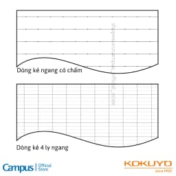 Thumbnail Vở Gáy Keo Meow Series Kẻ 4 Ly Ngang - Kẻ Ngang Có Chấm 120-200 Trang Khổ A5/B5 Chính Hãng Campus 3