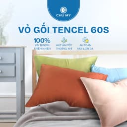 Thumbnail Vỏ Gối Tencel CHU MY 60s – Êm Mịn, Thoáng Khí, Dễ Làm Sạch – Size 40x60 | 50x70cm 1