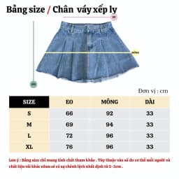 Thumbnail [ Võ Hà Linh x TiQi Jeans ]Chân váy jean xếp ly có lót quần TiQi Jeans V1-282 1