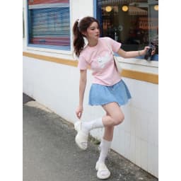 Thumbnail [ Võ Hà Linh x TiQi Jeans ]Chân váy jean xếp ly có lót quần TiQi Jeans V1-282 4