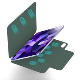 Thumbnail Vỏ lật thông minh từ tính cho iPad Air11 Air5 Air4 2024 M4 Pro11 12.9 2020 2021 2022 2018 iPad Pro 13 M4 Vỏ chống sốc có chức năng đánh thức / ngủ tự động / Giá đỡ kiểu dáng 4