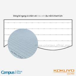 Thumbnail Vở (Tập) Gáy Keo Giấy Nhật Bìa In 3D Kẻ Ngang Có Chấm 80/96/120/200 Trang Khổ B5/A5 Chính Hãng Campus 4