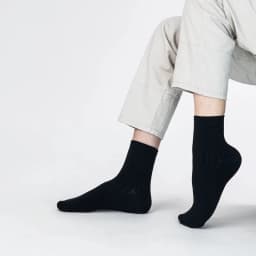 Thumbnail Vớ tất đen trơn cổ cao vừa chất liệu cotton mềm mại, độ co giãn 4 chiều siêu êm chân 1