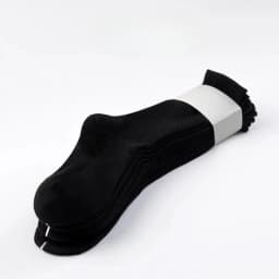 Thumbnail Vớ tất đen trơn cổ cao vừa chất liệu cotton mềm mại, độ co giãn 4 chiều siêu êm chân 2