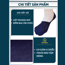 Thumbnail Vớ trơn tất lười nam vớ lười trơn nam nữ vải coton chống hôi chân tất lười nam cao cấp OVT4 OPPAMAN 4