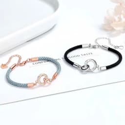 Thumbnail Vòng tay Julius thời trang Double Ring Unisex JB + túi vải | Julius Official 3