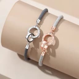 Thumbnail Vòng tay Julius thời trang Double Ring Unisex JB + túi vải | Julius Official 4