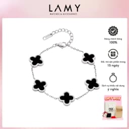 Thumbnail Vòng tay nữ CDE Five Four Leaf Clovers Bracelet Silver CDE2026SV.BL 1