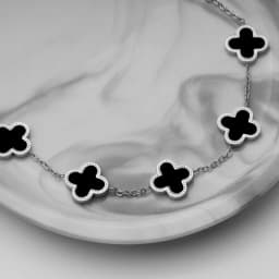 Thumbnail Vòng tay nữ CDE Five Four Leaf Clovers Bracelet Silver CDE2026SV.BL 3