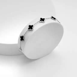 Thumbnail Vòng tay nữ CDE Five Four Leaf Clovers Bracelet Silver CDE2026SV.BL 4