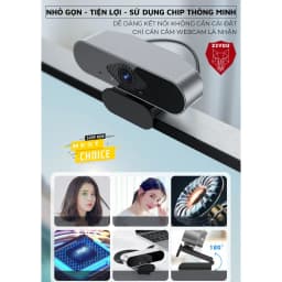 Thumbnail Webcam Máy Tính PC Laptop Ziyou Q-20 Độ Phân Giải 2K Có Mic Camera Trợ Sáng Cực Nét 3