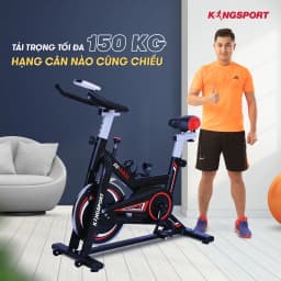 Thumbnail Xe đạp tập KINGSPORT BK-5806 bánh đà 6kg khả năng kháng lực cao, tích hợp đồng hồ đo lường chỉ số 2