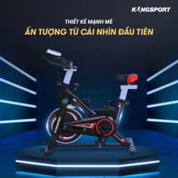 Thumbnail Xe đạp tập KINGSPORT BK-5806 bánh đà 6kg khả năng kháng lực cao, tích hợp đồng hồ đo lường chỉ số 3