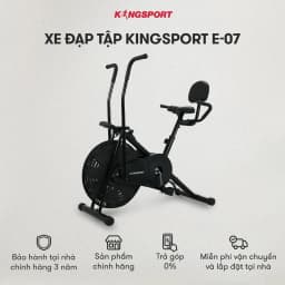 Thumbnail Xe đạp tập KINGSPORT Classic E-07, ghế tựa phù hợp người lớn tuổi, tích hợp đồng hồ đo lường chỉ số 1