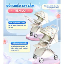 Thumbnail Xe đẩy 2 chiều Chilux K5 - Thiết kế giỏ nằm rộng rãi, bánh xe giảm xóc 3