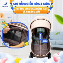 Thumbnail Xe đẩy cho bé Chilux V1.6 - 9 tính năng tiện dụng cho mẹ và bé - có thể gấp gọn 4