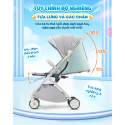 Thumbnail Xe đẩy gấp gọn Chilux A320 - Mái che to nhiều nấc, khoá bánh xe an toàn 4