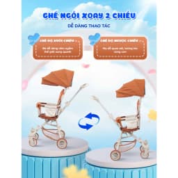 Thumbnail Xe đẩy gấp gọn Chilux M22 - Ghế ngồi xoay 2 chiều, mái che tuỳ chỉnh linh hoạt 2