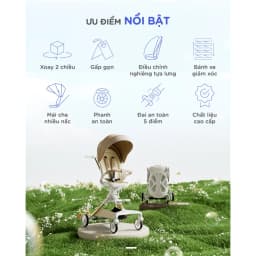 Thumbnail Xe đẩy gấp gọn cho bé Chilux M06 Pro - Xoay 2 chiều, gấp gọn nhanh chóng 1