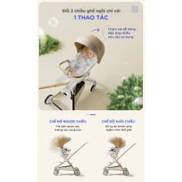 Thumbnail Xe đẩy gấp gọn cho bé Chilux M06 Pro - Xoay 2 chiều, gấp gọn nhanh chóng 3