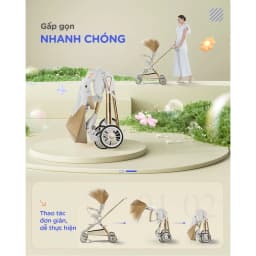 Thumbnail Xe đẩy gấp gọn cho bé Chilux M06 Pro - Xoay 2 chiều, gấp gọn nhanh chóng 4
