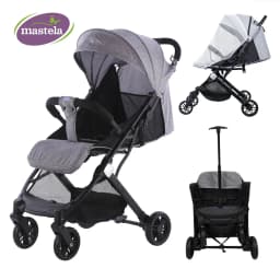 Thumbnail Xe Đẩy Em Bé Mastela 275 Đa Chức Năng Cao Cấp, chất liệu aluminium, gấp gọn mang lên máy bay 1