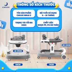 Thumbnail Xe tập đi cho bé chữ U Chilux Walk-S, đa năng, tạo cho bé hướng cố định khi di chuyển 1