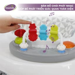 Thumbnail Xe tròn tập đi có đồ chơi và nhạc cho bé Mastela MSTLW2002 siêu nhẹ xoay 360, mặt bàn ăn dặm, bánh xe silicon chống ồn 4