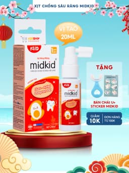 Thumbnail Xịt chống sâu răng MIDKID chính hãng hương Táo 20ml, vị ngọt thơm nuốt an toàn cho bé từ 1 tuổi 1