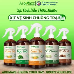 Thumbnail Xịt Khử Mùi Chuồng Trại Sả Chanh Xịt Tinh Dầu AroMazz Xịt Thơm Phòng Khử Mùi Đuổi Muỗi Côn Trùng Chai lớn 300ml 1