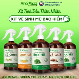 Thumbnail Xịt Khử Mùi Nón Bảo Hiểm Sả Chanh AroMazz Thơm Phòng Khử Mùi Đuổi Muỗi Côn Trùng Nhiều Mùi Chai lớn 300ml 1