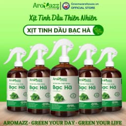 Thumbnail Xịt Khử Mùi Tinh Dầu Bạc Hà Xịt Thơm Phòng Xịt Tinh Dầu Thiên Nhiên AroMazz Khử Mùi Đuổi Côn Trùng Chai lớn 300ml 1