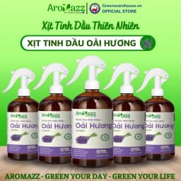Thumbnail Xịt Tinh Dầu Oải Hương Tinh Dầu Thiên Nhiên AroMazz  Xịt Thơm Phòng Khử Mùi Ngủ Ngon Giảm Stress Chai lớn 300ml 1