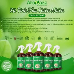 Thumbnail Xịt Tinh Dầu  Xịt Thơm Phòng Khử Mùi Đuổi Muỗi Côn Trùng AroMazz Nhiều Mùi Chai Lớn 300ml 4