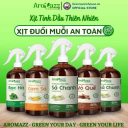 Thumbnail Xịt Đuổi Muỗi Sả Chanh Xịt Tinh Dầu Thiên Nhiên AroMazz Đuỗi Muỗi Khử Mùi Đuổi Kiến Ba Khoang Côn Trùng Chai lớn 300ml 1