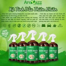 Thumbnail Xịt Đuổi Muỗi Sả Chanh Xịt Tinh Dầu Thiên Nhiên AroMazz Đuỗi Muỗi Khử Mùi Đuổi Kiến Ba Khoang Côn Trùng Chai lớn 300ml 4