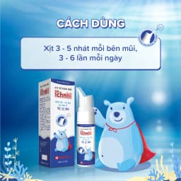 Thumbnail Xịt vệ sinh mũi Ích Nhi 75ml, phòng ngừa sổ mũi, ngạt mũi và viêm xoang, an toàn cho trẻ sơ sinh và trẻ nhỏ 4